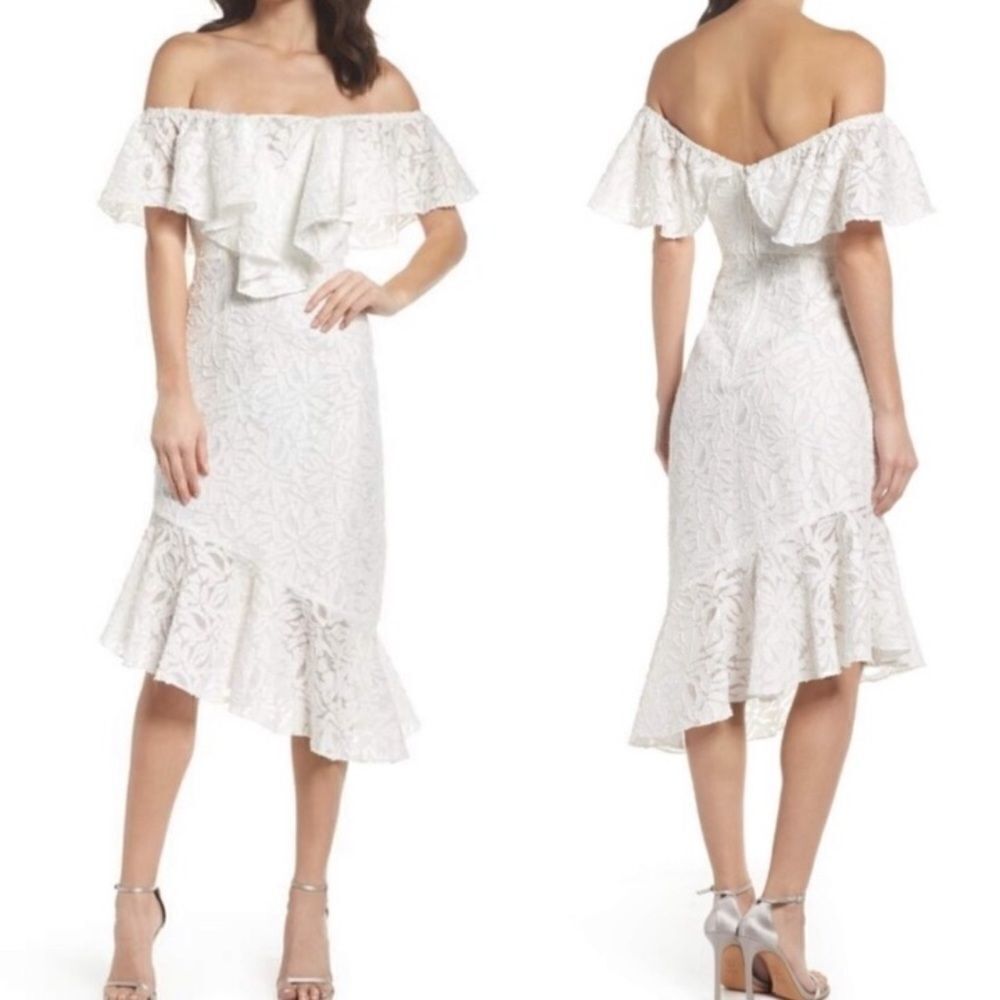 C/MEO Collective More To Give lace midi dress
